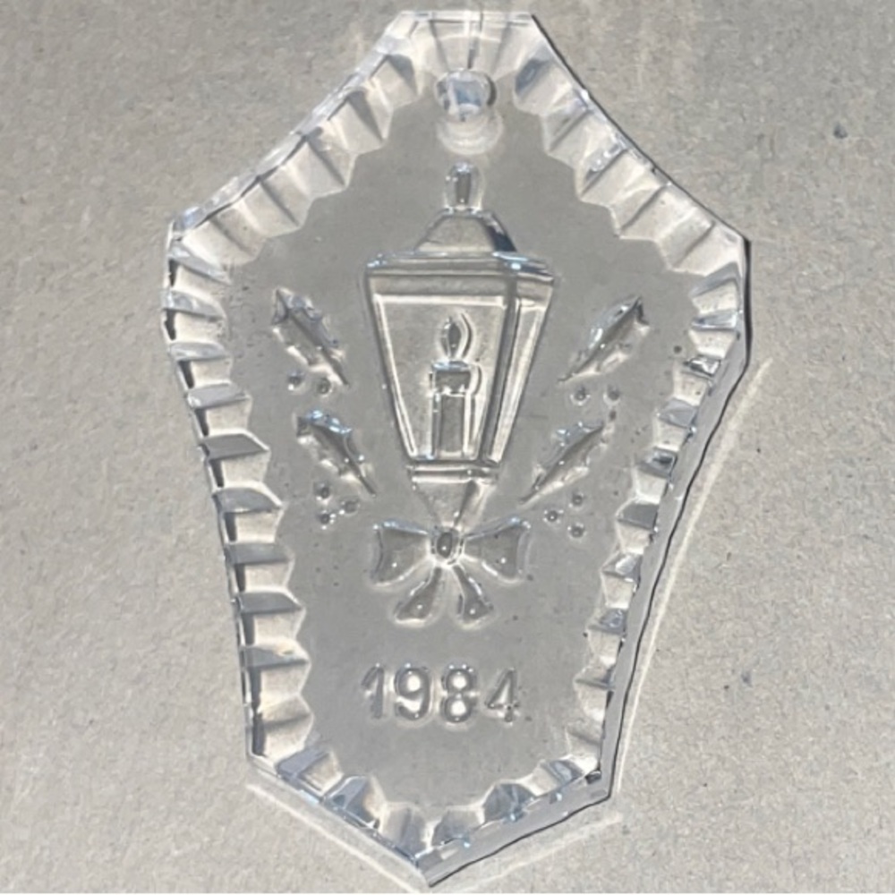 1984 Vintage Waterford Crystal Clear Holiday Ornament
